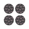 thumbnail image 1 of Qekee pink hearts Print PU Leather Absorbent Coasters,Leather Coasters Set for Cups Drinks, 4" Coasters 4 Pcs for Coffee Bar Home Decor-Round Shape, 1 of 6