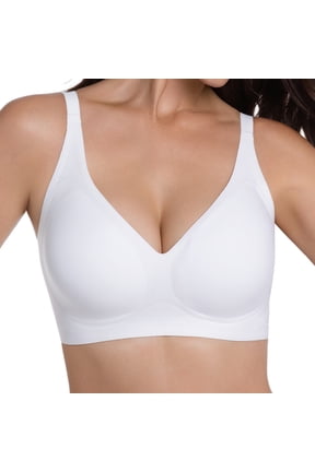 Women's Jelly Push Up Bra, Seamless Wireless Bra, Comfortable Full Coverage Wirefree T-Shirt Bra Qeldulk