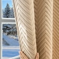 thumbnail image 1 of Qelus 100% Blackout Thermal Curtains for Winter, Rod Pocket Cold Blocking Thick Quilted Curtain Windproof Soundproof for Living room, Bedroom, 55''x 102'', Beige, 1 Panel, 1 of 9