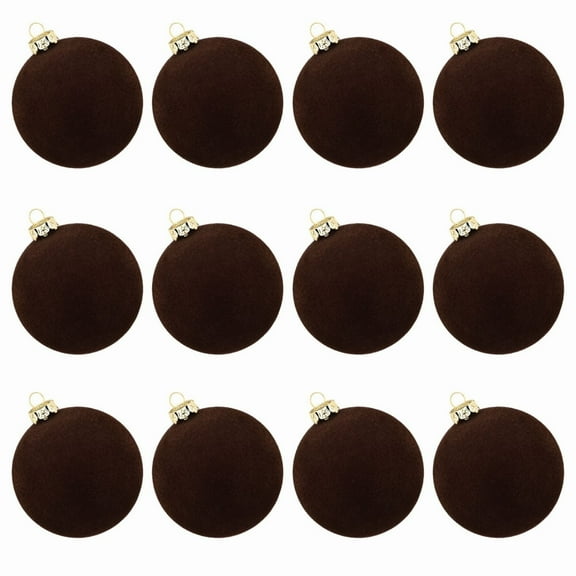 QenASHaing Christmas Tree Ball Velvet Christmas 12 Pcs