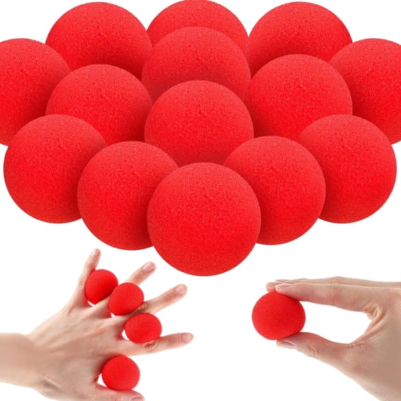 QenASHaing 20 Pieces Red Sponge Balls Magic Set, Soft Close Up Magic Trick Props for Street Comedy and Classic Magic