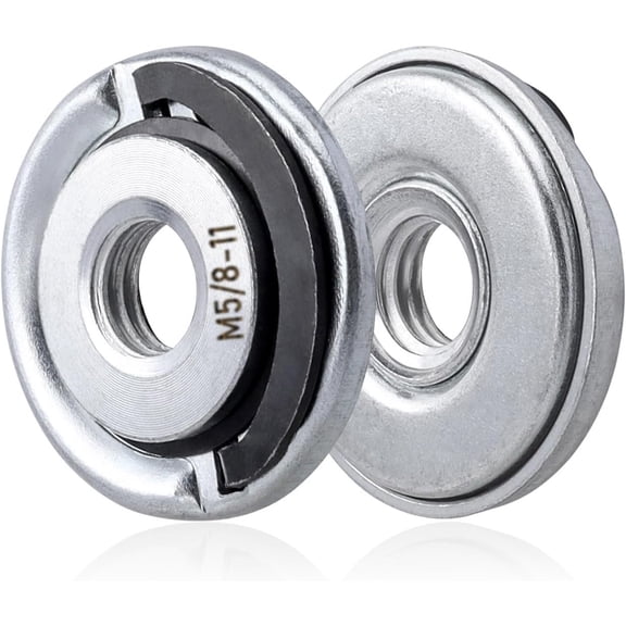 QenASHaing 2Pcs Quick Change Angle Grinder Flange Nuts 5/8-11 Replacement Lock Nut for Grinder Parts 5/8"-11 Thread