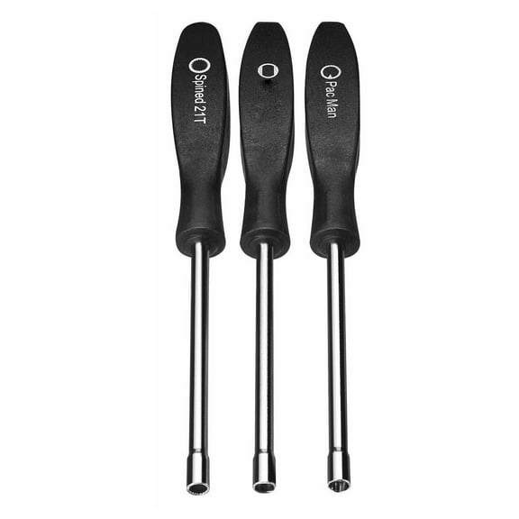 QenASHaing 3-Piece Carburetor Adjustment Tool Kit for 2-Cycle Engines, Pac-Man Double D & 21-Tooth Splined Tools for Precise Tuning, Household Lawn Mower Weed
