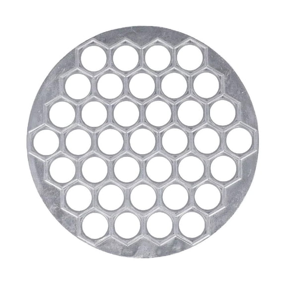 QenASHaing 37-Hole Aluminum Dumpling Mold with Cutting Wheel, Quick Uniform Dumplings Wontons Pies Easy-Clean Non-Stick, for Kitchen Countertop Baking Party Food