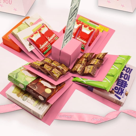 QenASHaing 5-Layer creative explosion gift box, gift wrap box. Creating a 5-Layer of various gifts by yourself. An ideal, mysterious self-made gift for birthday, Christmas and anniversaries.