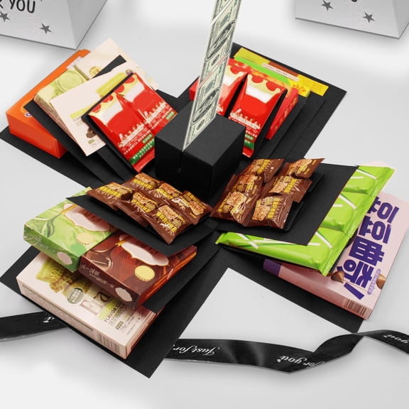 QenASHaing 5-Layer creative explosion gift box, gift wrap box. Creating a 5-Layer of various gifts by yourself. An ideal, mysterious self-made gift for birthday, Christmas and anniversaries.