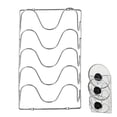 thumbnail image 1 of QenASHaing 5-Tier Pot Lid Organizer for Cabinet Door or Pantry Wall, Pots and Pans Lid Holder Rack, Glass or Metal Pan Covers Cabinet Organizer Kitchen Storage - Chrome Finished, 1 of 11