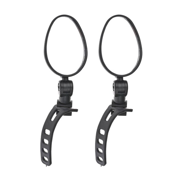 QenASHaing ABS Bike Rearview Mirror 7x5 in, 360-Degree Adjustable Wide-Angle Safety Glass, for Mountain Road Bicycle Handlebar Installation
