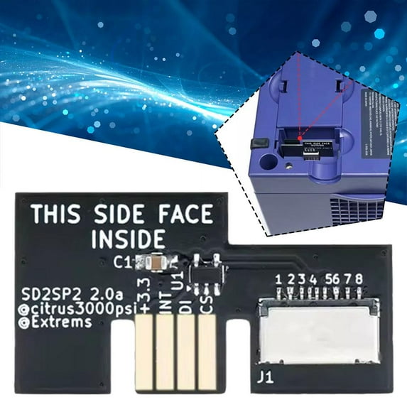 Adattatore Micro SD Per SD2SP2 Per GameCube - Adattatore Rosso Per Lettore SD Su Porta Seriale 2 - 2