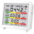 thumbnail image 1 of QenASHaing Air Quality Detector for Indoor Monitoring of Carbon Dioxide, Formaldehyde and VOC, 4" Display with Sound Alarm, Real-Time Temperature and Humidity Readings, 1 of 10