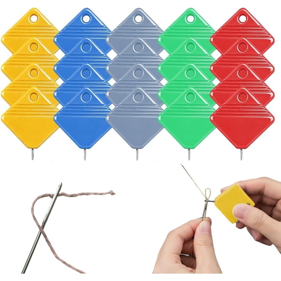 QenASHaing Automatic Needle Threaders for Hand Sewing, Square Needle Threading Helper for Sewing Machine, Fits All Needle Sizes, Easy Selfthread Needle Threaders Tool, Sewing Supplies