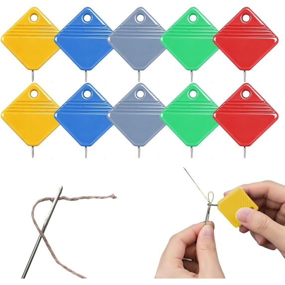 QenASHaing Automatic Needle Threaders for Hand Sewing, Square Needle Threading Helper for Sewing Machine, Fits All Needle Sizes, Easy Selfthread Needle Threaders Tool, Sewing Supplies