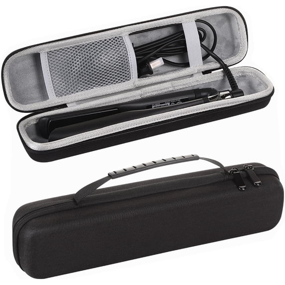 QenASHaing Curling Iron Travel Case, Festwarm Hard Carry Bag for Straightener Curling Irons Styler with Handle, EVA Flat Iron Cases for Vacation