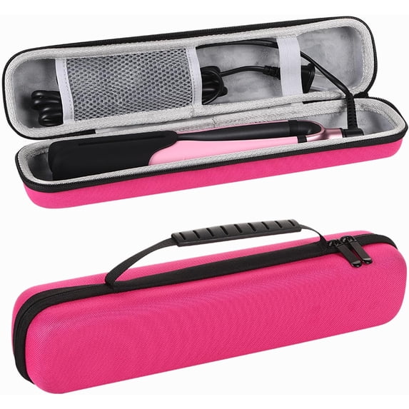 QenASHaing Curling Iron Travel Case, Festwarm Hard Carry Bag for Straightener Curling Irons Styler with Handle, EVA Flat Iron Cases for Vacation