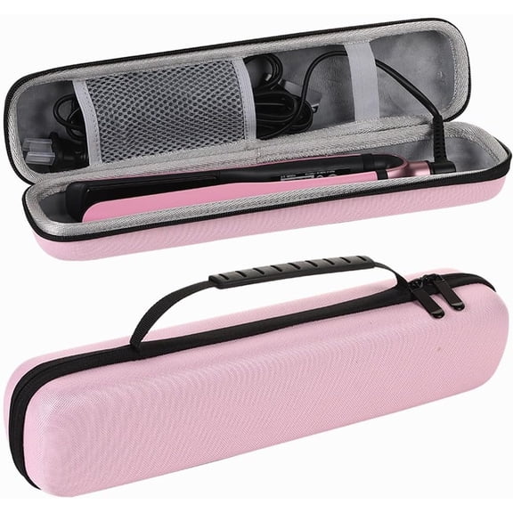 QenASHaing Curling Iron Travel Case, Festwarm Hard Carry Bag for Straightener Curling Irons Styler with Handle, EVA Flat Iron Cases for Vacation