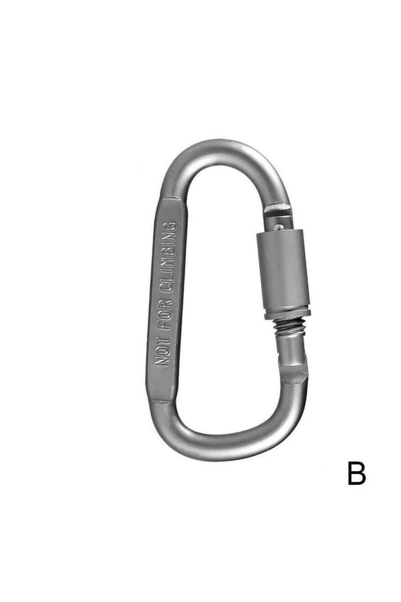 D-Type Aluminum Alloy Carabiner 80mm, Waterproof Wear-Resistant High Strength Durable, for Backpack Keychain Tent Rope Outdoor Gear