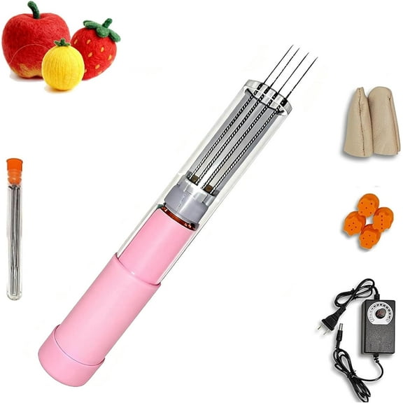 QenASHaing Electric Needle Felting Machine, Wool Felting Tool, 7-Needle Speed Adjustable Tool with 2cm Stroke, Transparent Shell for Wool Sculpting & DIY Crafts