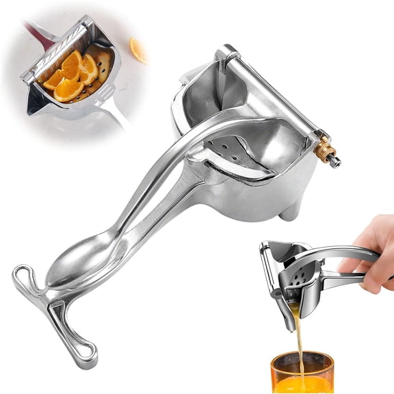 QenASHaing Fresh Fruit Juice Extractor, Manual Juicer Hand Press, Heavy-Duty Lemon Squeezer & Hand Juicer Squeezer with Ergonomic Grip, Easy-Clean Juicer Manual for Citrus, Orange, Lime, Pomegranate