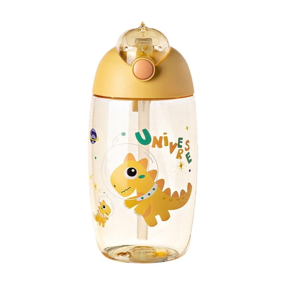 QenASHaing Fun and functional 500ml tumbler features a built-in cartoon-themed straw for easy sipping.
