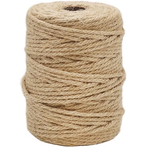 QenASHaing Jute Twine, 328 Feet Thick Natural Jute Rope for Crafts, Garden Ties, Climbing Plants, Hanging and Packing (Brown)