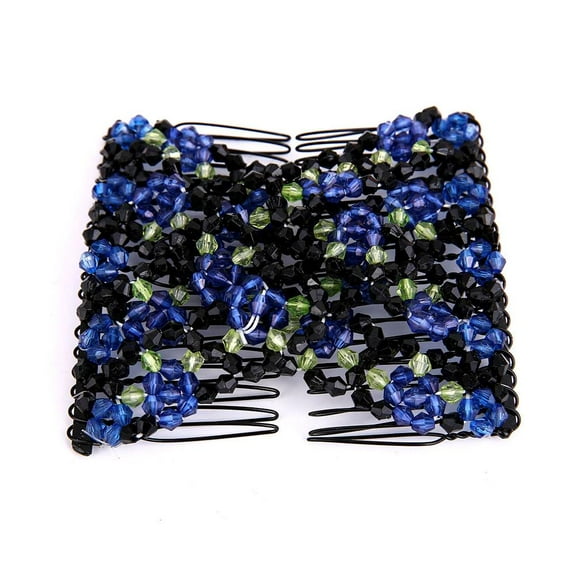 QenASHaing Magic Beaded Hair Comb Clip with Alloy Beads and Plastic Comb, Easy-Use Insert Design for Quick Styling, Portable Hair Accessory for Parties Events
