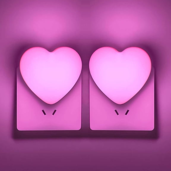 QenASHaing Night Lights Plug into Wall, LED Night Light for Kids, Cute Nightlight with Auto Dusk to Dawn Sensor, LED Nightlight with Soft Warm Light for Bedroom, Nursery, Bathroom, Hallway (Pink)
