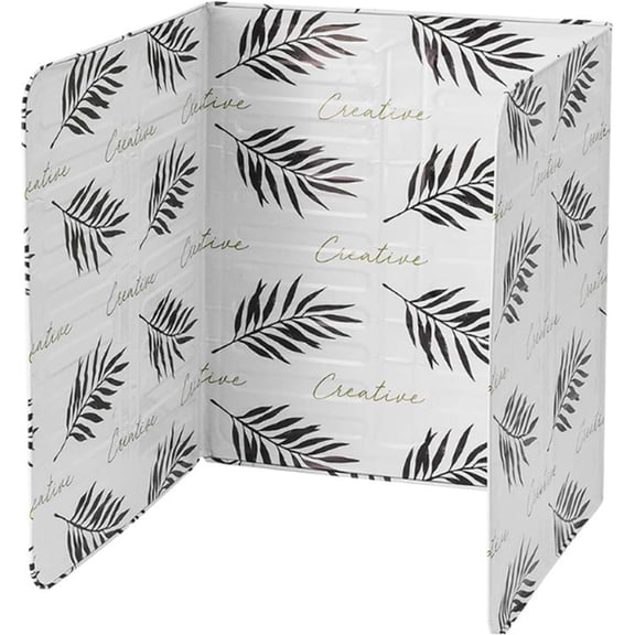 QenASHaing Oil Splash Guard for Stove, Foldable Aluminum Foil Splatter Guard for Gas Stove, Kitchen Cooking, High Temperature Resistance