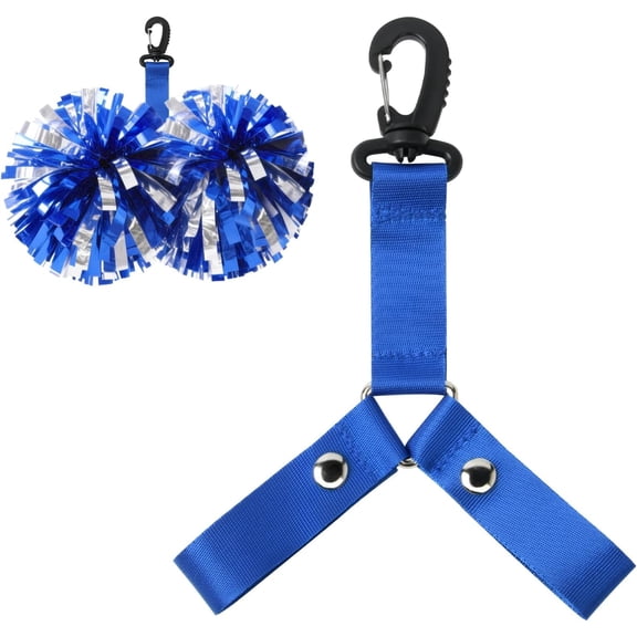 QenASHaing Pom Pom Holder Hanger with Snap Button for Backpack Cheerleader Team Tags Cheer Bag Strap Accessories Cheerleading Essentials