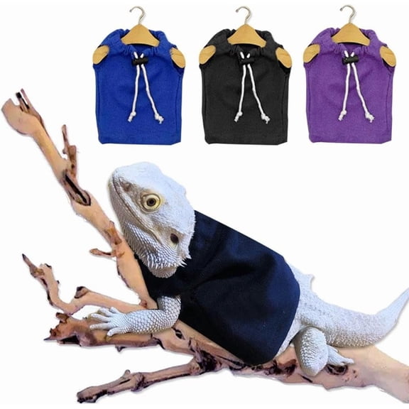 QenASHaing Reptile Hoodie Set for Bearded Dragons,Geckos,Lizards,Adjustable Drawstring Outfits for Small Reptiles,Warm Winter Clothing for Small Pets Daily Wear and Photos
