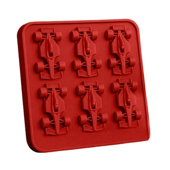QenASHaing Slow-Melting Race Car Ice Tray with Easy-Release Silicone for Fun Kids' Drinks and Creative Kitchen Projects