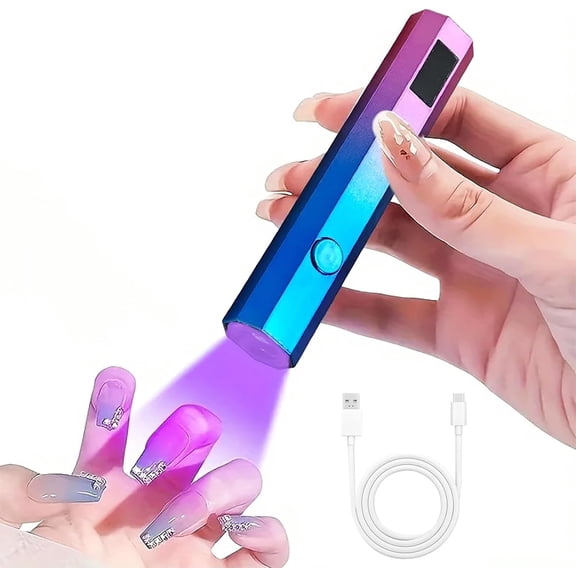QenASHaing UV Nail Lamp, Handheld, Mini, Portable, Fast Drying, LED Display, Suitable for Home Use, Personal DIY, Gel Nails, Quick-Cure Gel Nail Polish