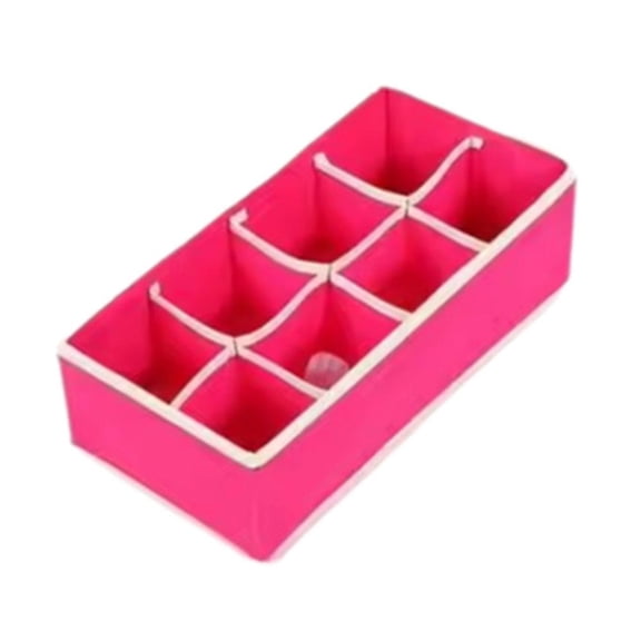 QenASHaing Underwear Storage Box with Partition Grids, Dustproof Moisture-Proof Stackable Design for Organization, for Closet Drawer Bedroom Travel