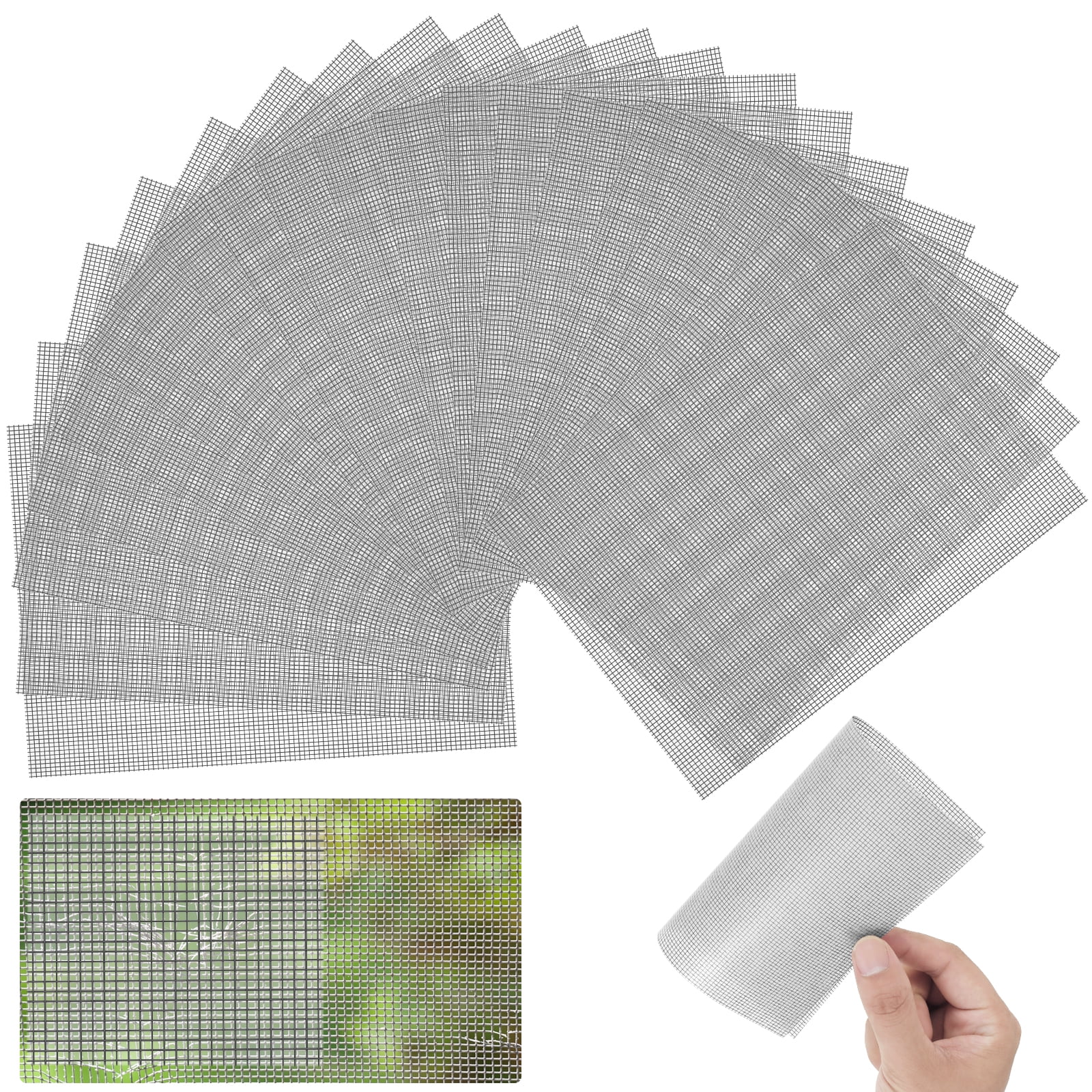 Qenwkxz 20PCS Window Screen Repair Patch Kits 5 x 7 Inch Self Adhesive ...