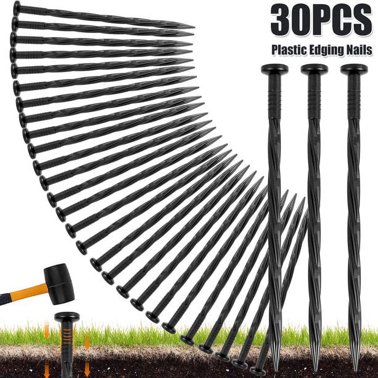 Qenwkxz 30PCS 8 inch Anchor Spike Landscape Edging Stake Nails, NoDig