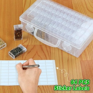 Litake 60 Slots Seed Storage Box, Seed Organizer with Label Stickers (Seeds  not Included),Reusable Seed Organizer Storage Box for Flower Seeds,  Vegetable Seeds, Fruits Seeds, Chili Seeds 