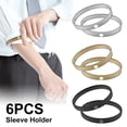 thumbnail image 1 of Qenwkxz 6PCS Metal Anti-Slip Shirt Sleeve Holders Stretch Unisex Armbands Sleeve Garters Elastic Fixing Sleeve Holder for Men Women, 1 of 9