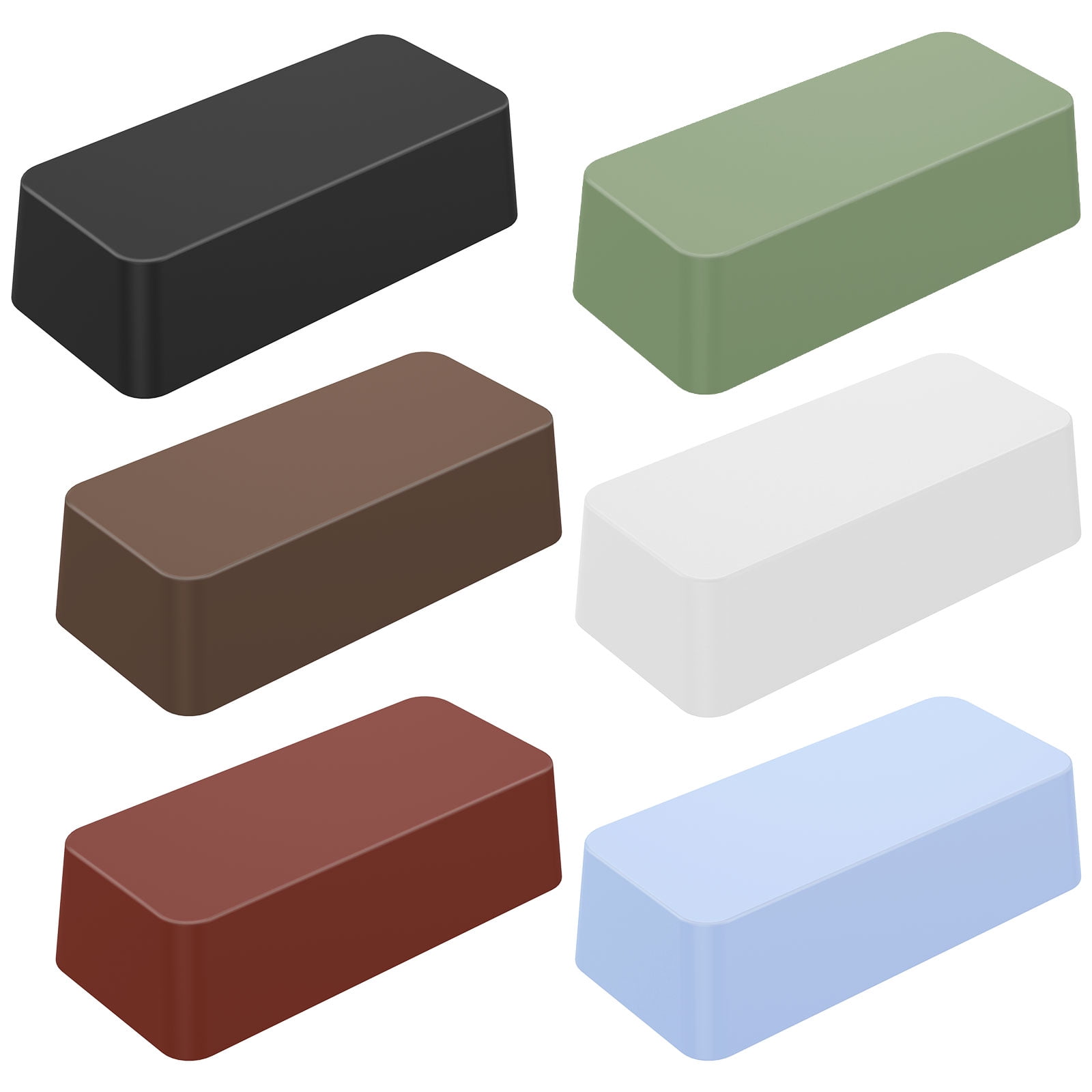 Qenwkxz 6PCS Metal Polishing Compound Kits Multipurpose Buffing Polishing Compound Bars Coarse