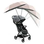 Qenwkxz Baby Strollers Umbrella 360° Adjustable Stroller Parasol UPF 50+ Sun Protection Stroller Parasol Portable Detachable Pushchair Umbrella with Clamp for Toddlers Pram Outdoor 95cm In Diameter