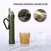 Qenwkxz Camping Water Purifier Portable Survival Purifier Outdoor Water Filter Straw Water Filtration System Life Survival Water Purifier for Emergency Preparedness Camping Traveling Backpacking