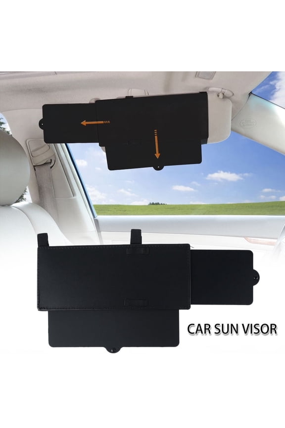 Car Sun Visor Shade Extender Sunshade Extension Board Shield Blocker Front Side Window Shade Anti Glare 12.2*5.12in The Maximum Extension is 10.24in On The Right Side and 3.45in Below