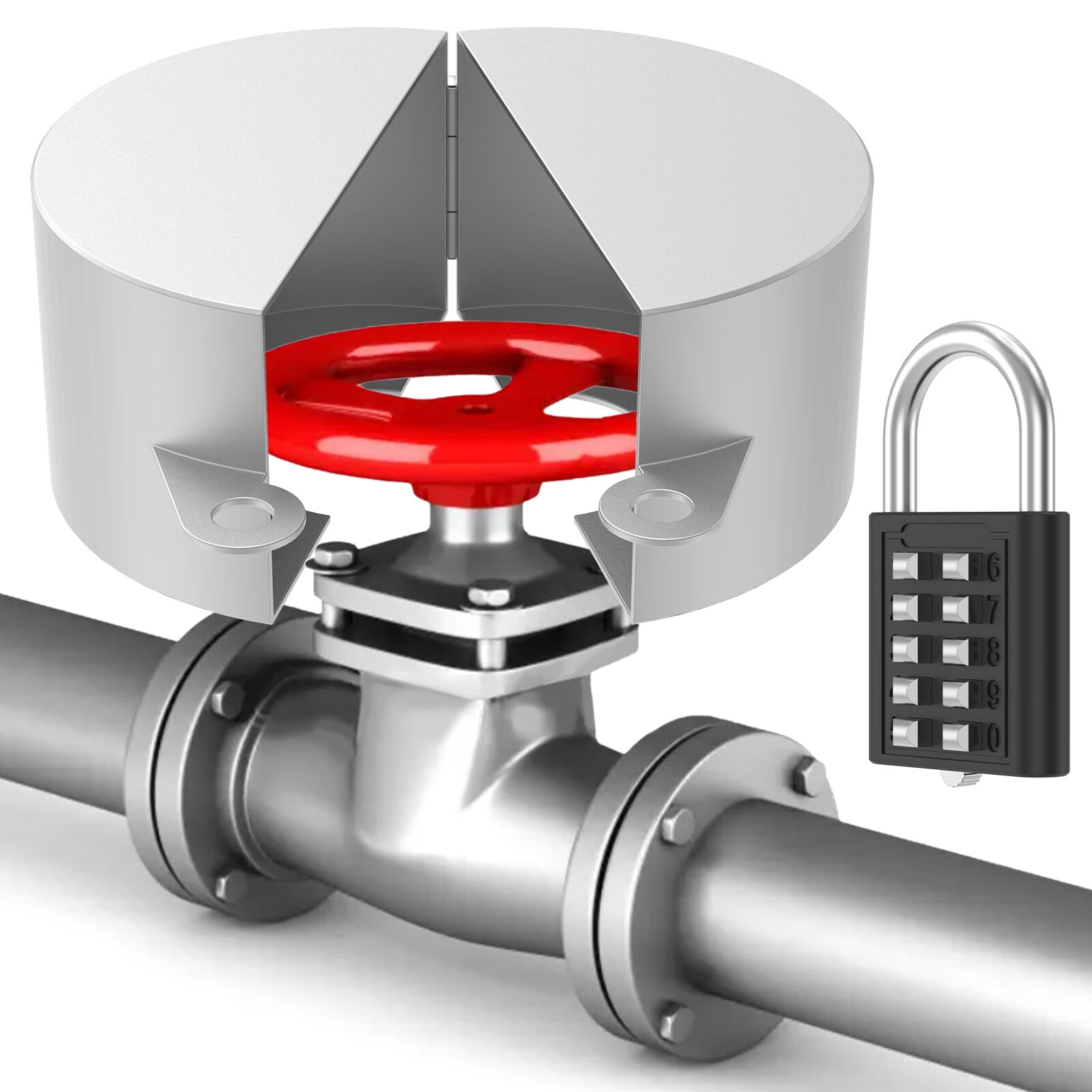 Qenwkxz Door Knob Lockout Device with Padlock Durable Iron Door Handle