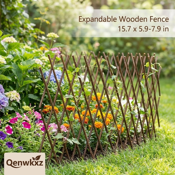 Qenwkxz Garden Trellis Lattice Trellis for Climbing Plants Outdoor Expanding Willow Trellis Plant Support Plant Climbing Lattice Yard Fence for Garden Decoration 14.96*39.37in