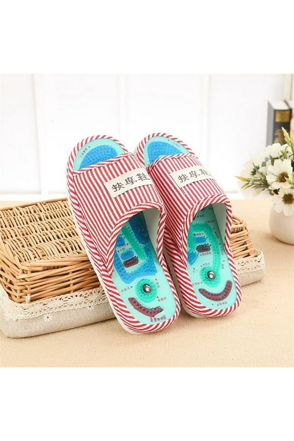 Foot Massage Slippers Health Shoe Reflexology Magnetic Sandals Acupuncture Healthy Feet Care Massager Magnet Shoes Healthy Female Style