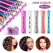 Qenwkxz Perm Rods and 60 Pieces 5 Sizes Hair Rollers with Hair Cold Wave Rods Hair Curler for Women Long Short Hair DIY Hairdressing Styling Tools