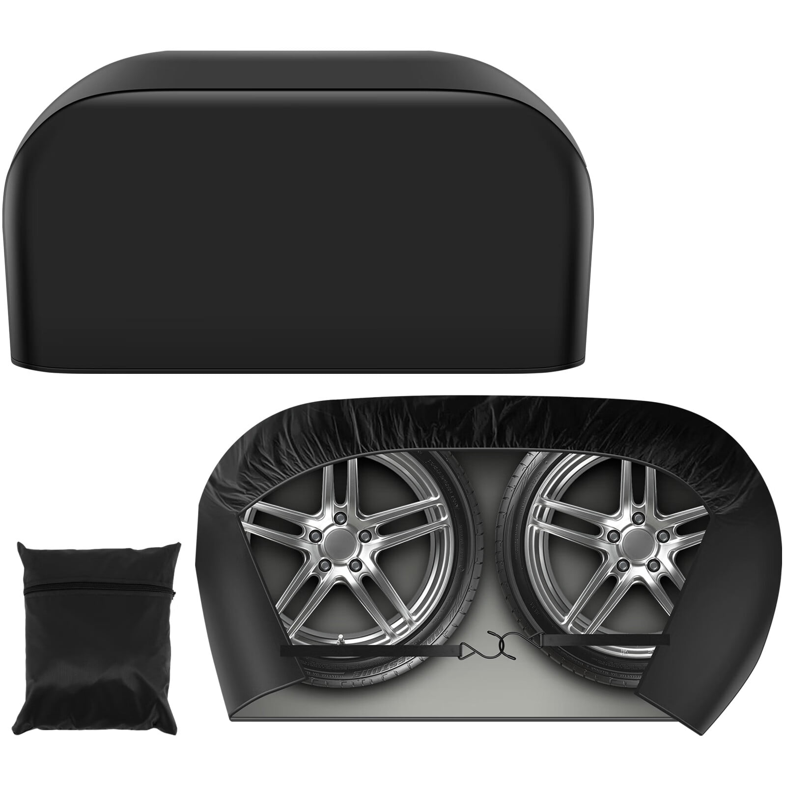 MORNYRAY 4-Pack RV Tire Covers - Waterproof, UV Resistant For 40-42 Inch Tires (Universal Fit)