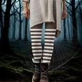 thumbnail image 1 of Qepwsc Halloween Graphic Women's Leggings Gym Stripe Printed Soft Stretchy Yoga Pants Workout Compressions Leggings Full Length Long Leggings S-XXXL, 1 of 9