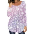 thumbnail image 1 of Qepwsc Long Tunics Shirts Wear with Leggings Long Sleeve Graphic TShirt Cute Print Basic Blouse Tees Top Sweatshirt Gifts Pullover Top 2025 Going Out Tops Fall Holiday Outfits Loose Fits, 1 of 6