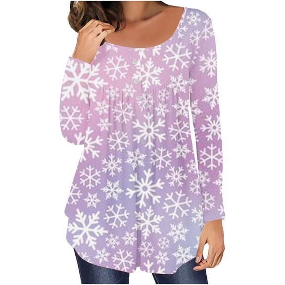 Qepwsc Long Tunics Shirts Wear with Leggings Long Sleeve Graphic TShirt Cute Print Basic Blouse Tees Top Sweatshirt Gifts Pullover Top 2025 Going Out Tops Fall Holiday Outfits Loose Fits