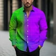 thumbnail image 1 of Qepwsc Men's Shirts Casual Button Up Shirt Jacket Colorful Printing Long Sleeve Shacket Basic Tees Classic Blouses Tees Outfits 2025 Fall Top Loose Fits, 1 of 5