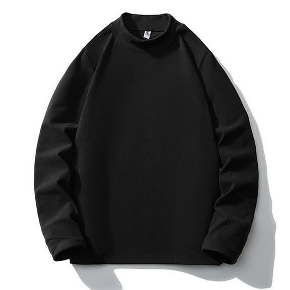 Qepwsc Men's Thermal Turtle Mock Neck Shirts, Long Sleeve Shirts Fleece Lined Undershirt Base Layer Tops